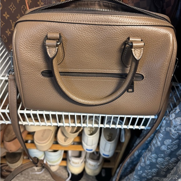 Coach Pebble Leather Satchel in Taupe - Picture 3 of 3